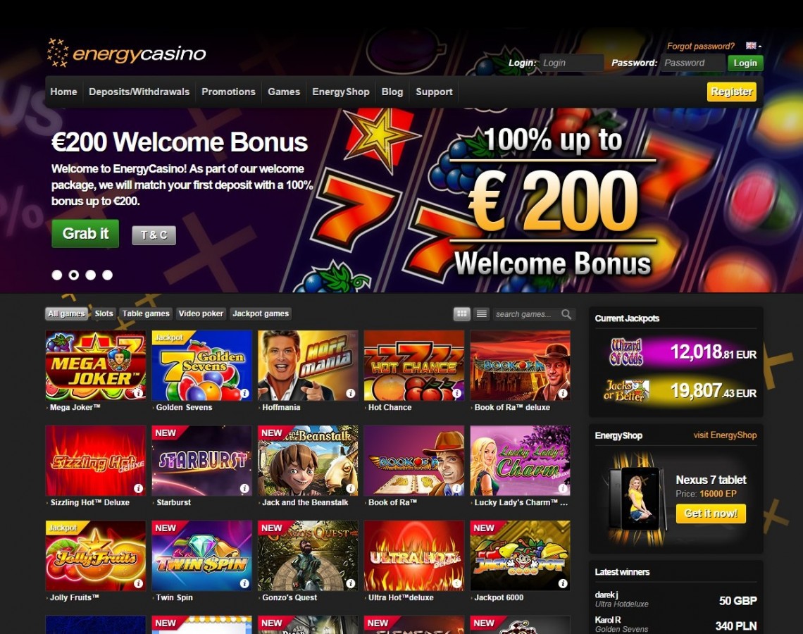 Get the best Energy Casino Bonus Code here –